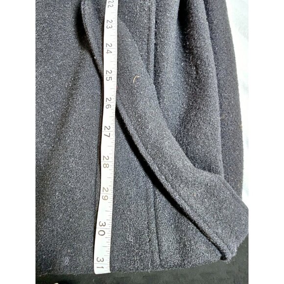 Venezia Coat Wool Blend Black W Gray Faux Fur Collar SZ 26/28 - Picture 11 of 11